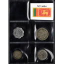 SRI LANKA set da 10 - 25 - 50 - Cents e 1 Rupee circolate